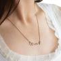 MONOOC Custom Name Necklace Personalized, 14K Gold Plated Personalized Name Necklace Gold Rose Gold Silver Color Stainless Steel Name Plate Necklace for Women Girls Men, Customized Name Word Necklace