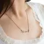 MONOOC Custom Name Necklace Personalized, 14K Gold Plated Personalized Name Necklace Gold Rose Gold Silver Color Stainless Steel Name Plate Necklace for Women Girls Men, Customized Name Word Necklace