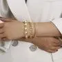 3Pcs Gold Plated Chain Bracelet Pearl Bracelet Set for Women Teen Girls 3Pcs Gold Plated Chain Bracelet Pearl Bracelet Set for Women Teen Girls