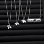 AKTAP Sweet Mama and Baby Bear Necklace Mommy and Me Bar Necklace Gift for Mothers