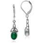Silvershake Birthstone Gemstone 925 Sterling Silver Triquetra Celtic Knot Leverback Earrings