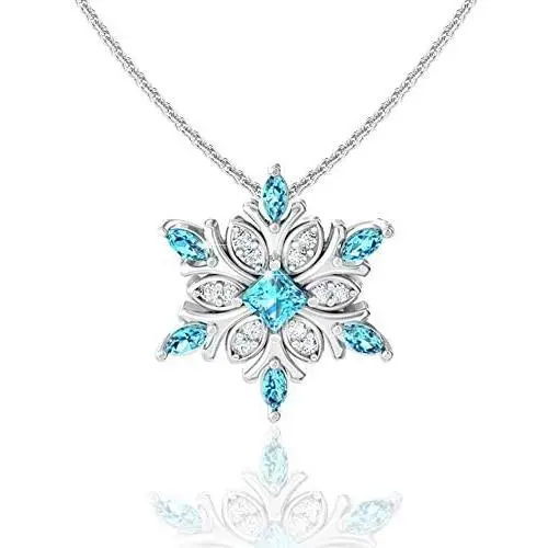Belinda Jewelz 925 Solid Real Sterling Silver Sparkling Snowflake Hanging Marquise Gemstone Rhodium Plated Womens Fine Jewelry Chain Necklace Pendant, Swiss Blue and White Topaz, 1.3 carats, 18-inch Belinda Jewelz 925 Solid Real Sterling Silver Sparkling Snowflake Hanging Marquise Gemstone Rhodium Plated Womens Fine Jewelry Chain Necklace Pendant, Swiss Blue and White Topaz, 1.3 carats, 18-inch