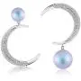 Richapex Fashion Moon Pearl Design Earring,S925 Sterling Silver Pearl Drop Earrings,Asymmetric Dangle Earrings with Swarovski Pearl Jewelry for Women Girl Richapex Fashion Moon Pearl Design Earring,S925 Sterling Silver Pearl Drop Earrings,Asymmetric Dangle Earrings with Swarovski Pearl Jewelry for Women Girl