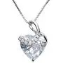Love Heart Pendant Necklace Zircon Rhodium-plated Copper Jewelry Gifts For Women 18+2 Love Heart Pendant Necklace Zircon Rhodium-plated Copper Jewelry Gifts For Women 18+2