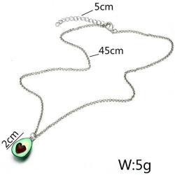 MJartoria BFF Necklaces for 2-Best Friend Necklaces Cute Avocado with Heart Friendship Necklaces Set of 2 (Avocado)