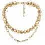 Chargances Ball Chain Collar Choker Necklace for Women and Girls Gold Chunky Chain Necklace Women Punk Jewelry