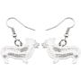 NEWEI Enamel Alloy Welsh Corgi Pembroke Dog Earrings Dangle Drop Hook For Women Kids Charm Fashion Animal Pet Jewley Gifts Accessories