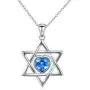 LINLIN FINE JEWELRY 925 Sterling Silver Spiritual Sign Heart CZ Love Knot Star of David Pendant Necklace Gift for Women Girls, 18 inch