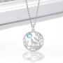 TRISHULA Wolf Necklace,925 Sterling Silver Forest Moon Wolf Necklace for Women Charm Animals Jewelry Gift for Women Girl/Girlfriend Teen