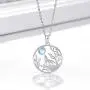 TRISHULA Wolf Necklace,925 Sterling Silver Forest Moon Wolf Necklace for Women Charm Animals Jewelry Gift for Women Girl/Girlfriend Teen