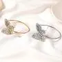 Sparkly Crystal Butterfly Bracelet Dainty Hollow Rhinestone Bangle Wedding Bridal Bridesmaid Bracelet Jewelry for Women and Girls Sparkly Crystal Butterfly Bracelet Dainty Hollow Rhinestone Bangle Wedding Bridal Bridesmaid Bracelet Jewelry for Women and Girls