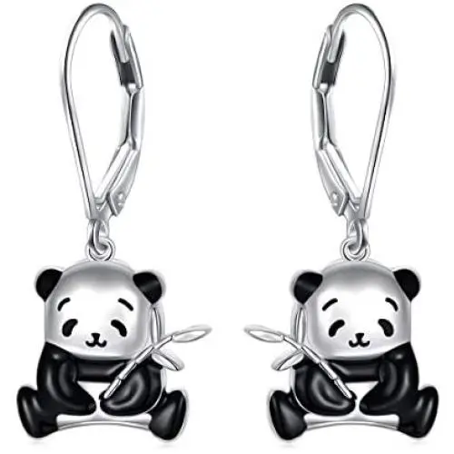 925 Sterling Silver Cute Animal Panda Cat Dangle Earrings Charm Jewelry Birthday Gift for Women Girls Teens 925 Sterling Silver Cute Animal Panda Cat Dangle Earrings Charm Jewelry Birthday Gift for Women Girls Teens