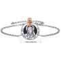 KINGWHYTE Virgin Mary Bracelet for Women 925 Sterling Silver Womens Bracelet Religious Catholic Jewelry Gift with Adjustable Chain