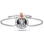 KINGWHYTE Virgin Mary Bracelet for Women 925 Sterling Silver Womens Bracelet Religious Catholic Jewelry Gift with Adjustable Chain KINGWHYTE Virgin Mary Bracelet for Women 925 Sterling Silver Womens Bracelet Religious Catholic Jewelry Gift with Adjustable Chain