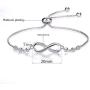 ASHMITA Fashion Infinity Bracelet for Women Silver Bracelet Adjustable Everyday Jewelry