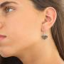 SHABLOOL Earring Sterling Silver 925 With Gemstone Silver Serenity Earrings An Essential Gift For Her Birthday Mothers Day Teen Gift Beautiful Fine Detailing Woman Handmade Jewelry