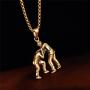 HIJONES Unisex Stainless Steel Wrestling Match Pendant Sport Necklace Gold/Silver