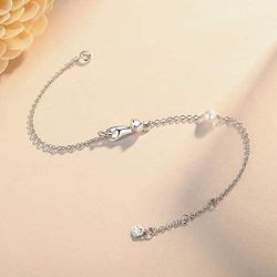 INFMETRY Cat Silver Bracelets Jewelry Birthday Gifts Ideas for Women Mom Her Girlfriend
