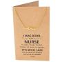 Quan Jewelry EKG Heartbeat Necklace, Lifeline Pulse Pendant, Female Nurse RN Graduation Gifts with Greeting Card, 16-in to 18-in, Gold-tone