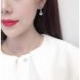 HANGO fashion all-match creative earrings, blue planet small crystal bottle earrings, short pearl earrings brooch, suitable for Valentines Day gifts, birthday parties, and Mothers Day gifts