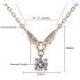 St.Claire 18K Gold Plated Wing & Swarovski Crystal Solitaire Pendant Necklace for Women with 5A Cubic Zirconia Christmas Jewelry Gift Birthday Gift for Mom Women Wife Girls