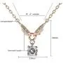 St.Claire 18K Gold Plated Wing & Swarovski Crystal Solitaire Pendant Necklace for Women with 5A Cubic Zirconia Christmas Jewelry Gift Birthday Gift for Mom Women Wife Girls
