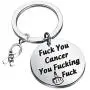 PENQI Fuck Cancer Keychain Cancer Awareness Hope Gift Fuck You Cancer You Fucking Fuck Cancer Survivor Jewelry PENQI Fuck Cancer Keychain Cancer Awareness Hope Gift Fuck You Cancer You Fucking Fuck Cancer Survivor Jewelry