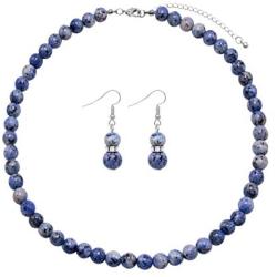Colorose Bead Necklaces for Women Handmade Multi Color Stone Beaded Strand Choker Necklace with Earring Set