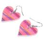 WEVENI Acrylic Valentines Day Blue Red Heart Earrings Dangle Drop Fashion Jewelry For Women Girls Charm Gift