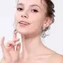 mecresh Clear/Gold Teardrop Austrian Crystal Bridal Dangle Earring mecresh Clear/Gold Teardrop Austrian Crystal Bridal Dangle Earring