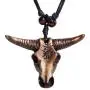 Scddboy Vintage Gothic Bull Skull Head Necklace - Retro Tribe Pendant Chain Scddboy Vintage Gothic Bull Skull Head Necklace - Retro Tribe Pendant Chain