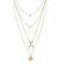Jovono Gold Boho Multilayered Necklace Moon Sequins Pendant Necklaces for Women and Girls Jovono Gold Boho Multilayered Necklace Moon Sequins Pendant Necklaces for Women and Girls