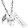 Dletay Urn Necklace for Ashes Cremation Jewelry for Ashes Memorial Ashes Keepsakes Jewelry-Forever in My Heart