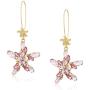 Betsey Johnson Stone Cluster Starfish Dangle Earrings