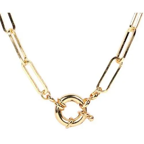 14K Gold Plated 16'', 20'', 24'' Dainty Brass Paperclip Round Oval Clasp Link Choker Collar Necklaces Rectangle Bamboo Clip Long Geometric Chain Necklace for Women Girls Men Party Gifts Jewelry 14K Gold Plated 16'', 20'', 24'' Dainty Brass Paperclip Round Oval Clasp Link Choker Collar Necklaces Rectangle Bamboo Clip Long Geometric Chain Necklace for Women Girls Men Party Gifts Jewelry