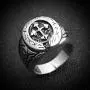 HZMAN Vintage Celtic Cross Stainless Steel Ring Band Medieval Biker for Men