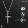 Amberta Unisex 925 Sterling Silver Cross Pendant