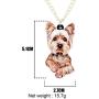 NEWEI Acrylic Sweet Yorkshire Terrier Dog Necklace Chain Pendant Collar Animal Pet Jewelry for Women Gifts Charm