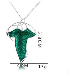 PPX 2 Pcs Lord of The Ring Elven Leaf Aragorn Arwen Evenstar Pendant Chain Necklace Princess Chain with Transparent Jewelry Box