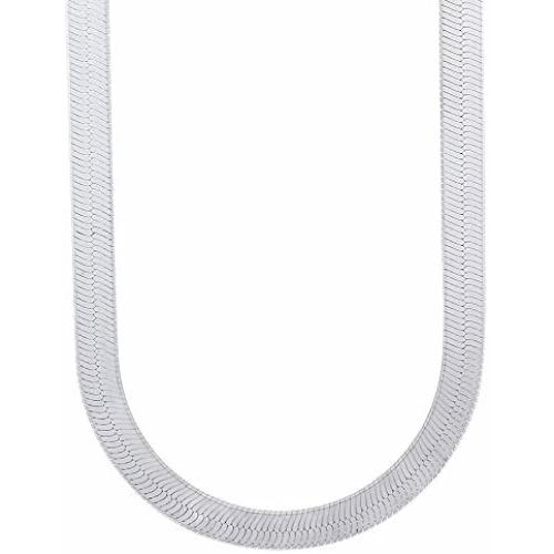 3mm-14mm Solid .925 Sterling Silver Flat Herringbone Chain Necklace or Bracelet