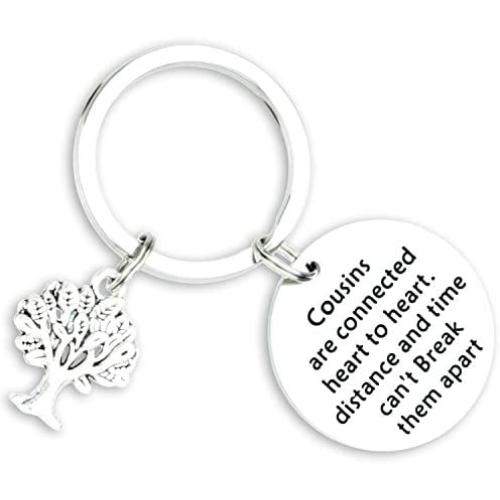 Kivosliviz Cousin Gift Keychain Cousin Gifts for Women Cousins Jewelry Cousin to Cousin Gift Best Cousin Keychain