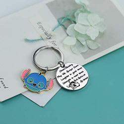 Ribukat Ohana Keychain Blessing Mom Gifts Hibiscus Dumbo Charm Keychain Hawaiian Ohana Jewelry Gift for Family