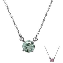 Silvershake 6mm Round Shape 925 Sterling Silver Pendant with 16 to 18 Inch Adjustable Chain Necklace