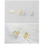 Cute Money Sign Stud Earrings for Women Girls S925 Sterling Silver Minimalist Small US Dollar Symbol Alphabet Punk Tragus Hypoallergenic Piercing Ear Christmas Holiday Souvenir Unique Gifts