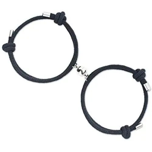 BUREI Magnetic Couples Bracelets Mutual Attraction His and Hers Matching Couple Relationship Bracelet Set Gift BUREI Magnetic Couples Bracelets Mutual Attraction His and Hers Matching Couple Relationship Bracelet Set Gift