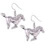 Lucky Running Horse Pendant Necklace Stud Earrings Jewelry Set for Women Girls Kids Cute Wedding Animal Jewelry Party Gift-2