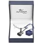 Magna Steel Mens Stainless Steel Rock Electric Guitar Bass Pendant Necklace with 24'' 3mm Rolo Chain