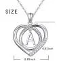 Jewelry Sterling Silver Initial Letter Alphabet A to Z Love Heart Cubic Zirconia Pendant Necklace Gift for Women Jewelry Sterling Silver Initial Letter Alphabet A to Z Love Heart Cubic Zirconia Pendant Necklace Gift for Women