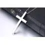 Reve Simple Stainless Steel Silver Tone Cross Pendant Necklace for Men Women, 20-24 Inches Chain Reve Simple Stainless Steel Silver Tone Cross Pendant Necklace for Men Women, 20-24 Inches Chain
