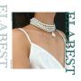 ELABEST Layered Pearl Choker Necklace White Pearl Pendant Necklaces Jewelry Accessories for Women Girls (pearl 1)